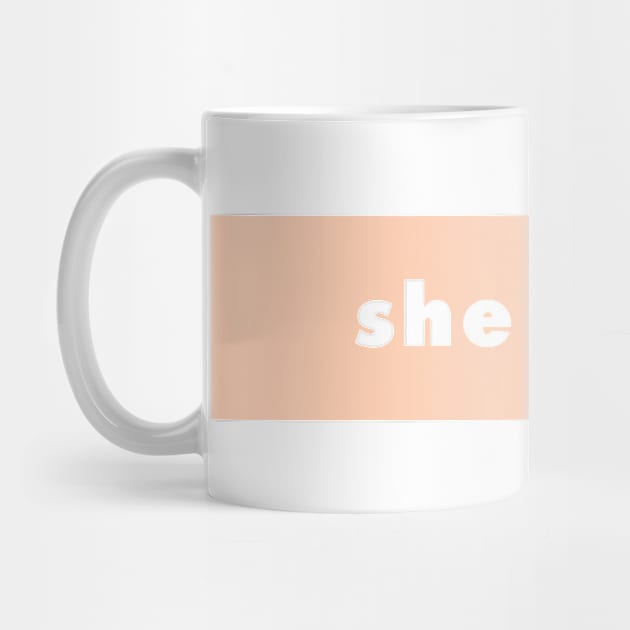 she / her - peach by banditotees